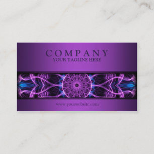 moderner Amethyst Wunsch Mandala lila Visitenkarte