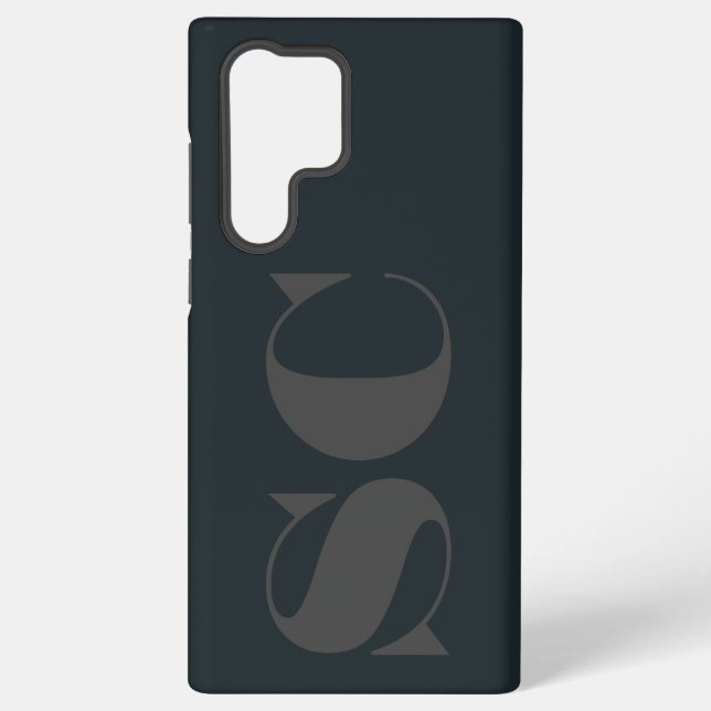 Moderner anfänglicher Minimal Samsung Galaxy Hülle (Rückseite)