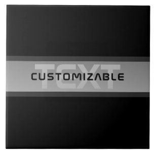 Moderner, anpassbarer Layierter Text Schwarz & G Fliese