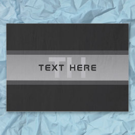 Moderner, anpassbarer Layierter Text | Schwarz & G Seidenpapier