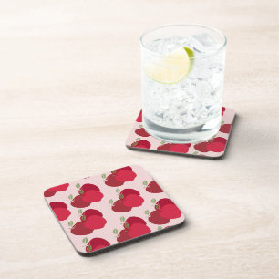 Moderner Apple Print Decorative Hard-Kunststoff-Un Getränkeuntersetzer