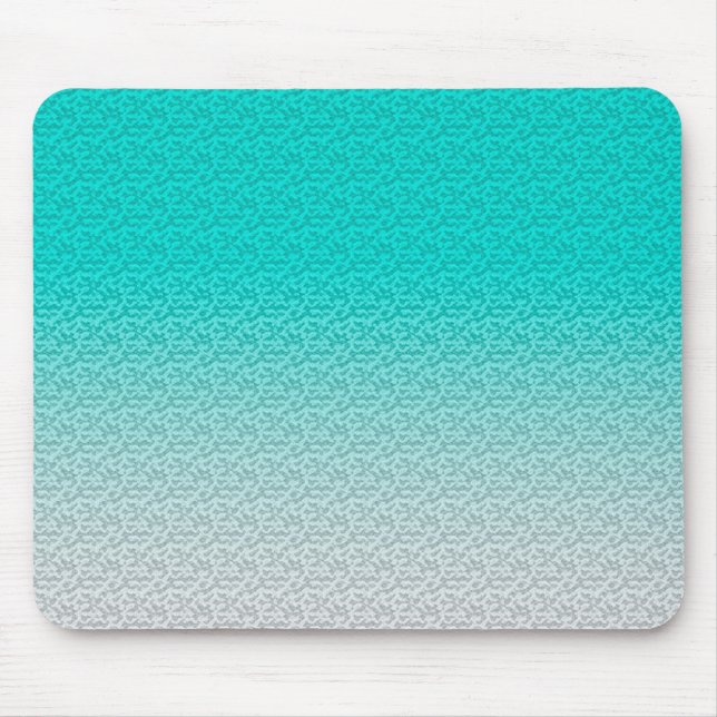 Moderner Aquamariner Blauer Gradient Mousepad (Vorne)