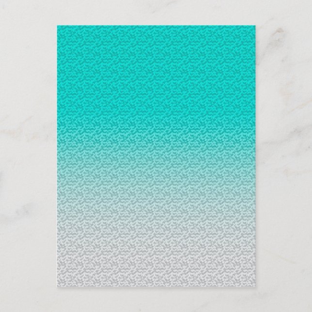 Moderner Aquamariner Blauer Gradient Postkarte (Vorderseite)