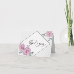 Moderner Aquarellfarben-Glitzer Foliage BarefootBr Dankeskarte