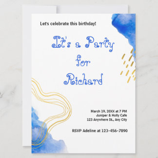 Moderner AquarellGeburtstag