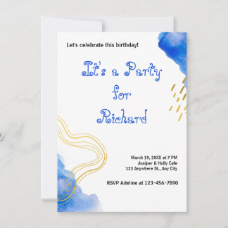 Moderner AquarellGeburtstag