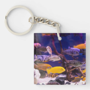 moderner Aquarium Themed Fish Tank Schlüsselanhänger