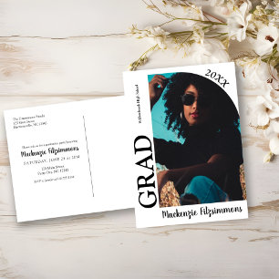 Moderner Arch Foto Abschluss Einladung Postkarte