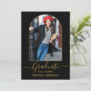Moderner Arch-Gold-Kalligrafie-Foto-Abschluss Ankündigung