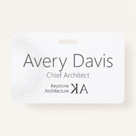 Moderner Architekt | Minimalistische Schwarz-Weiß- Ausweis