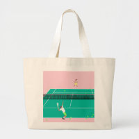 Moderner Art Tennis Match Player Rosa Grün