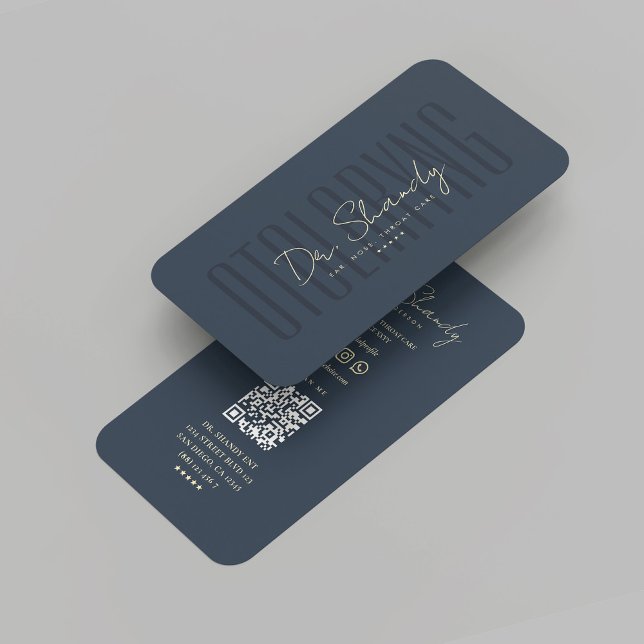 Moderner Arzt Otolaryngologin, Spezialist für Blau Visitenkarte (Modern Doctor Otolaryngologist Specialist Blue Business Card
)