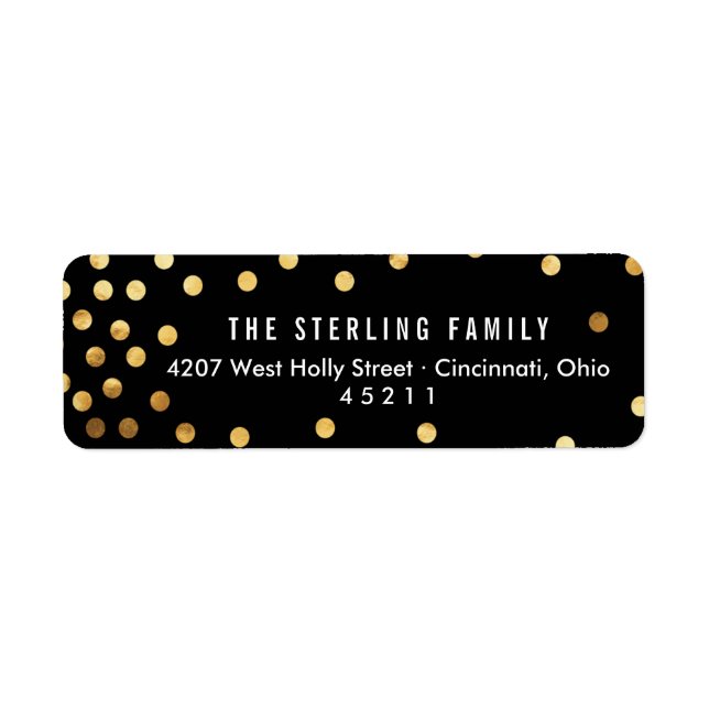 Moderner asymmetrischer Confetti Dots Holiday (Vorne)