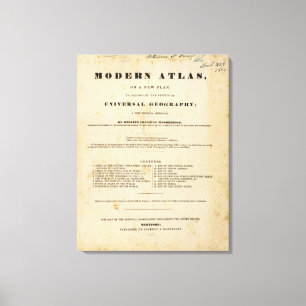 Moderner Atlas des Titelblattes Leinwanddruck