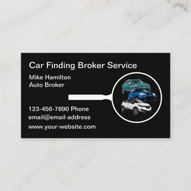 Moderner Auto Broker Car Sales Visitenkarte (Vorderseite)