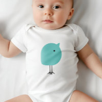 Moderner Baby Chick Bodysuit Türkis
