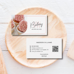 Moderner Bäckerei-QR-Code Visitenkarte
