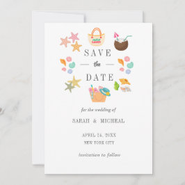 Moderner Badestrand Sommer Beach Save The Date