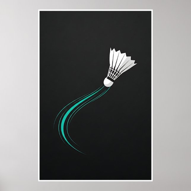 Moderner Badminton-Antrag Poster (Vorne)