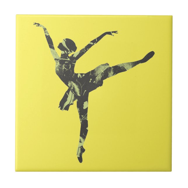 Moderner Balletttänzer, moderner Tanz Fliese (Vorderseite)
