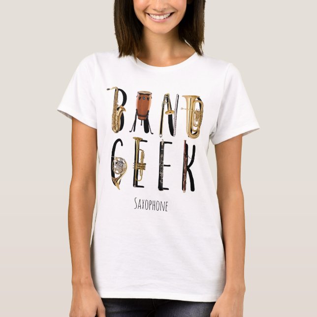 Moderner Band-Aussenseiter-Musikinstrument lustig T-Shirt (Vorderseite)