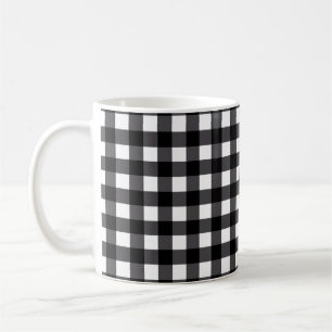 Moderner Bauernhaus-Büffel-karierte Tasse