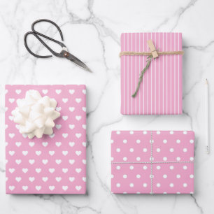 Moderner Bauernhof Urlaub pink Geschenkpapier Set