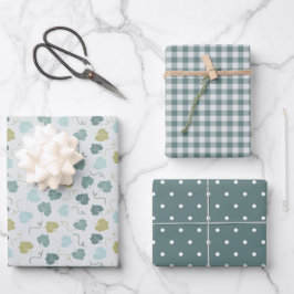 Moderner Bauernurlaub grün Geschenkpapier Set