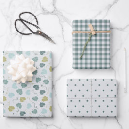 Moderner Bauernurlaub grün Geschenkpapier Set