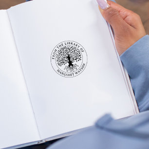 Moderner Baum, rund um die Bibliothek Gummistempel