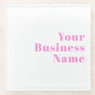 Moderner, bearbeitbarer Firmenname oder Vor- und N Glasuntersetzer