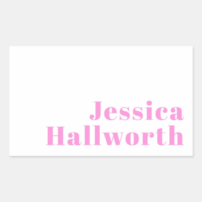 Moderner, bearbeitbarer Firmenname oder Vor- und N Rechteckiger Aufkleber (Vorderseite)