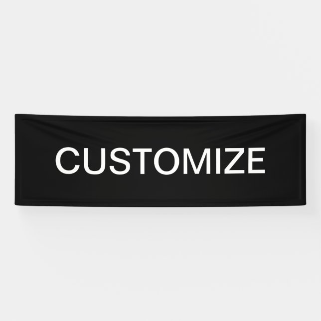 Moderner bearbeitbarer Text | Schwarz/Weiß Banner (Horizontal)