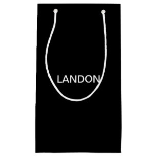 Moderner bearbeitbarer Text   Schwarz/Weiß Kleine Geschenktüte