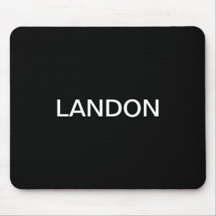 Moderner bearbeitbarer Text Schwarz/Weiß Mousepad