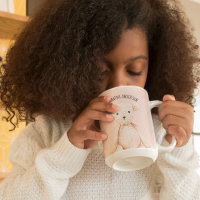 Moderner Beauty Pastel Pink Teddy Bär mit Namen