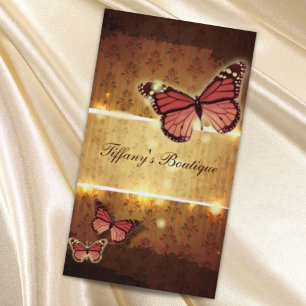 Moderner Beauty-Salon mit stilvollem Schmetterling Visitenkarte