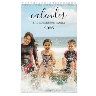 Moderner benutzerdefinierter Familienfoto-Kalender Kalender