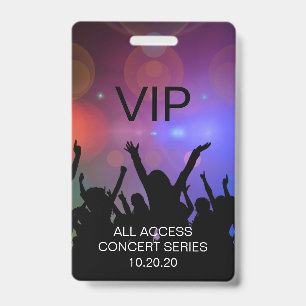 Moderner benutzerdefinierter VIP-All-Access-Konzer Ausweis