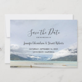Moderner Bergsommerstrand Save the Date Karte