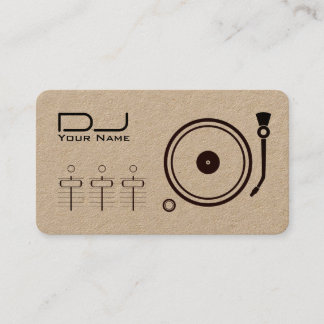 Moderner beruflicher DJ-Player Black Line Visitenkarte
