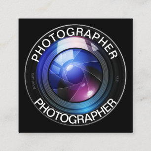 Moderner beruflicher Fotograf Quadratische Visitenkarte