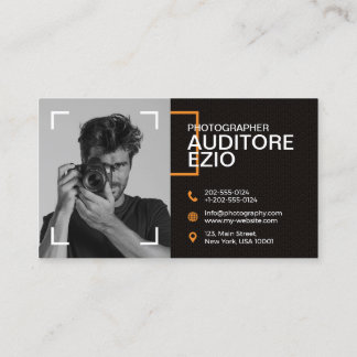 Moderner Beruflicher Fotograf Visitenkarte