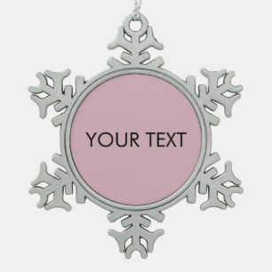 Moderner Beruflicher Markenname Rosa Schneeflocken Zinn-Ornament