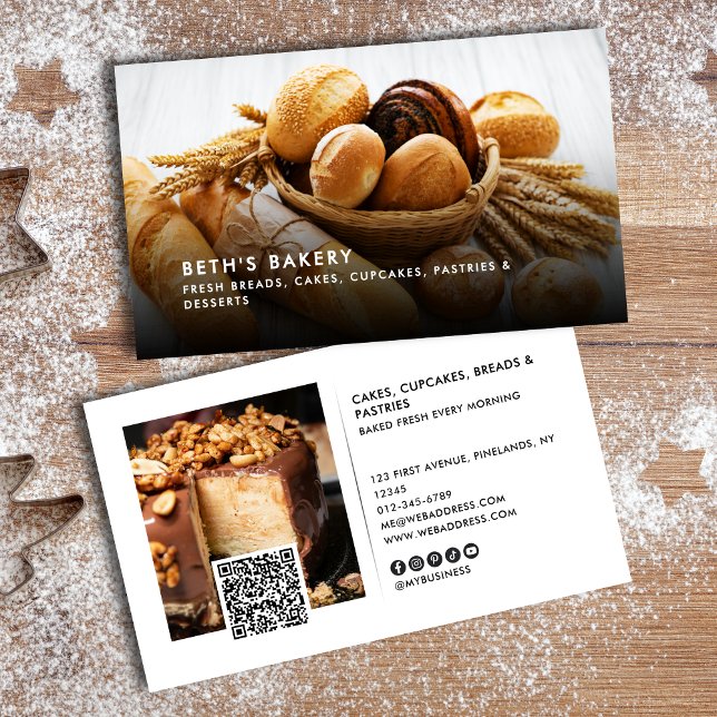 Moderner Beruflicher QR-Code 2 Fotos & Soziales Visitenkarte (Von Creator hochgeladen)