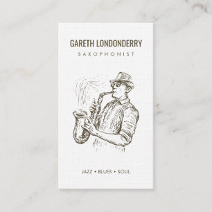 moderner beruflicher Saxophonist-Musiker qr Visitenkarte