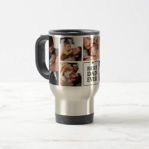 Moderner Best Dad Ever 7-Foto-Collage Reisebecher