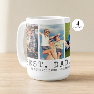 Moderner BEST VATER EVA 4 Fotos Personalisiert Kaffeetasse