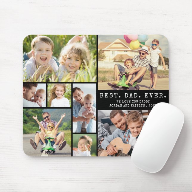 Moderner BEST VATER EVA 8 FotoCollage Mousepad (Mit Mouse)