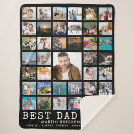 Moderner BEST VATER je Foto Collage Dein Text Schw Sherpadecke